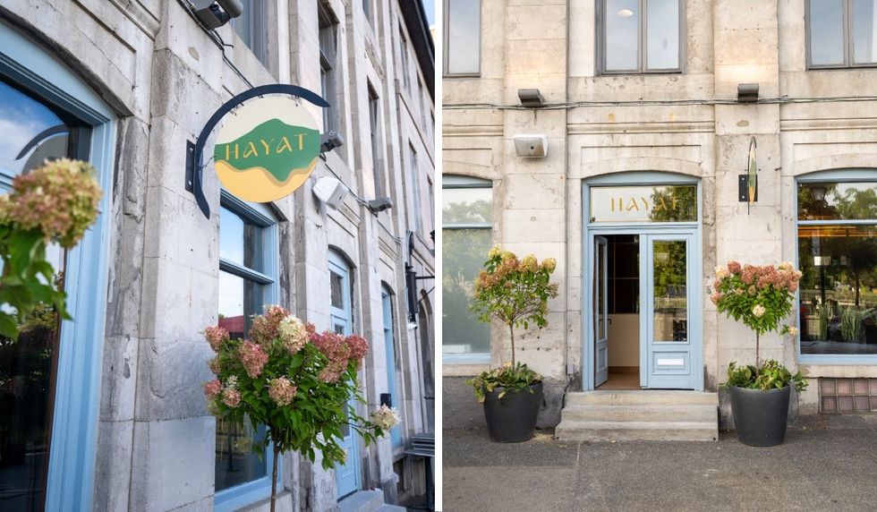 The exterior of Montreal's new Lebanese restaurant Hayat