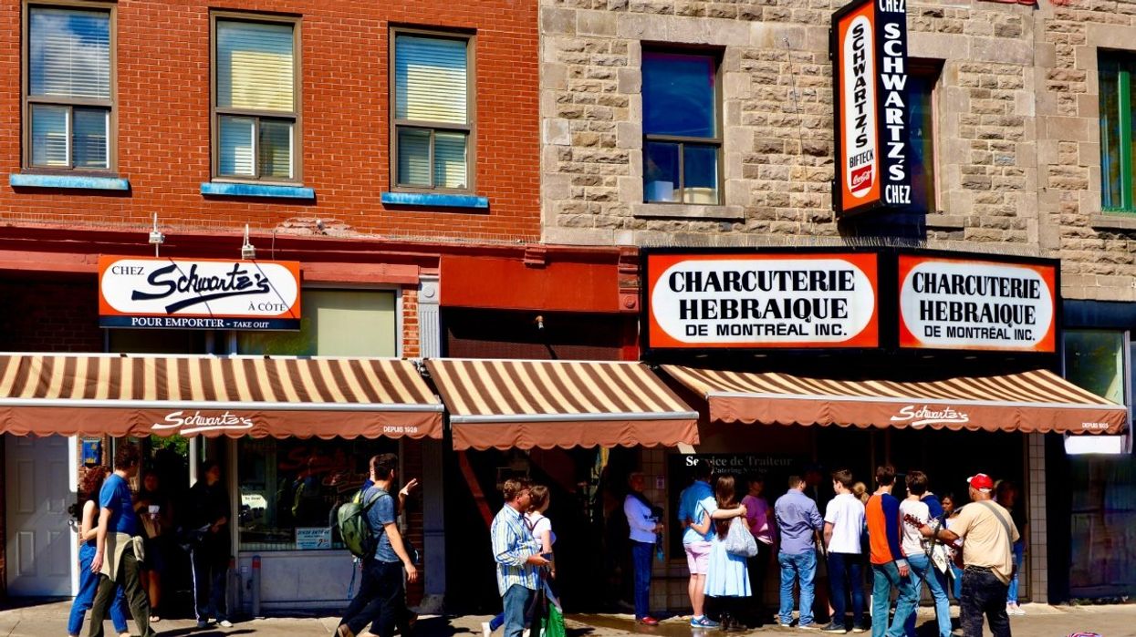 The exterior of Schwartz's deli on boul. Saint-Laurent in Montreal, Quebec.