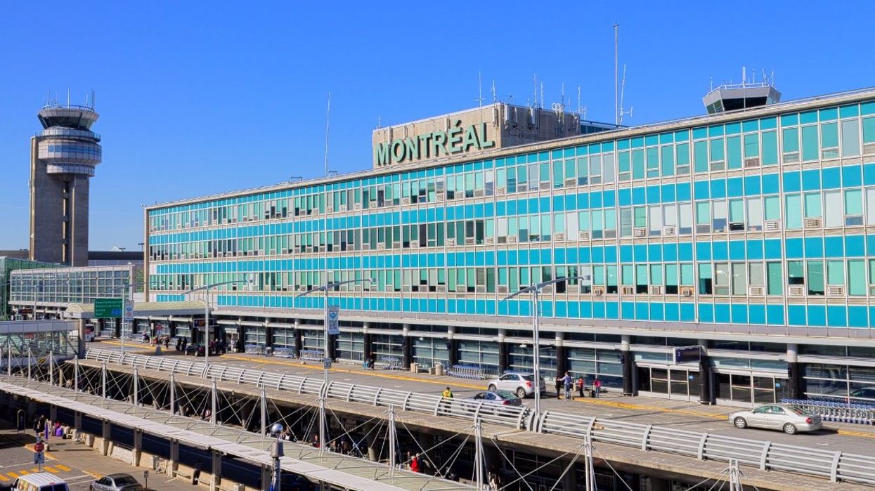 The exterior of the Montreal International Airport.
