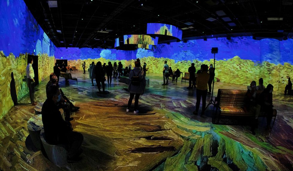 The final projection room at the Van Gogh exhibit.