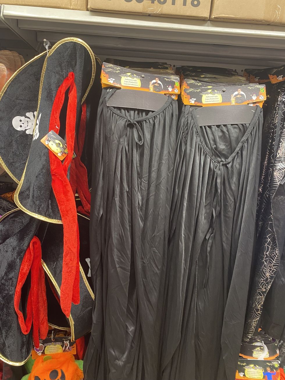 The Halloween costume aisle at Dollarama