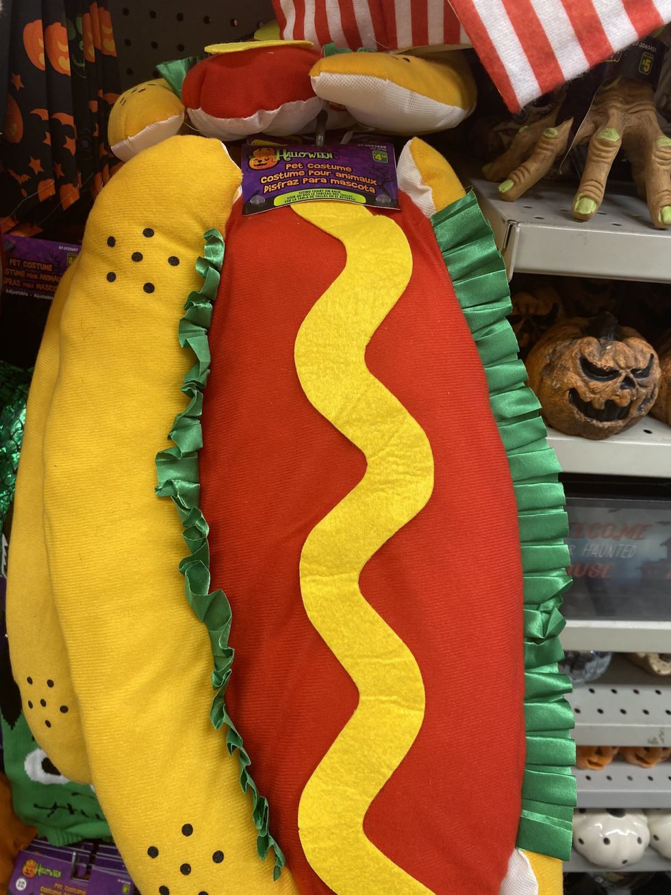 The Halloween costume aisle at Dollarama