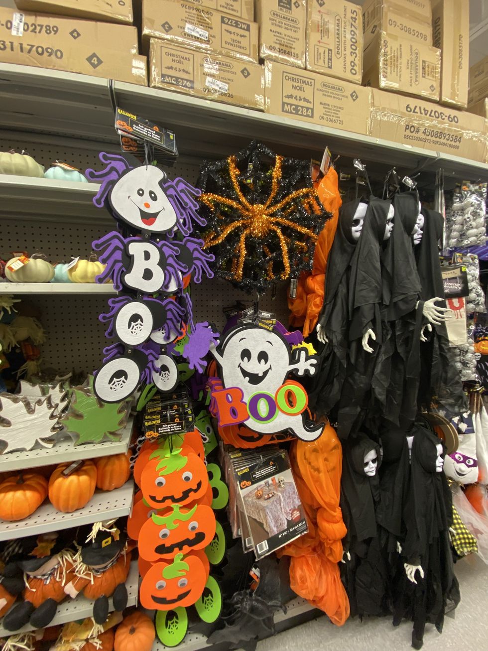 The Halloween decor section at Dollarama