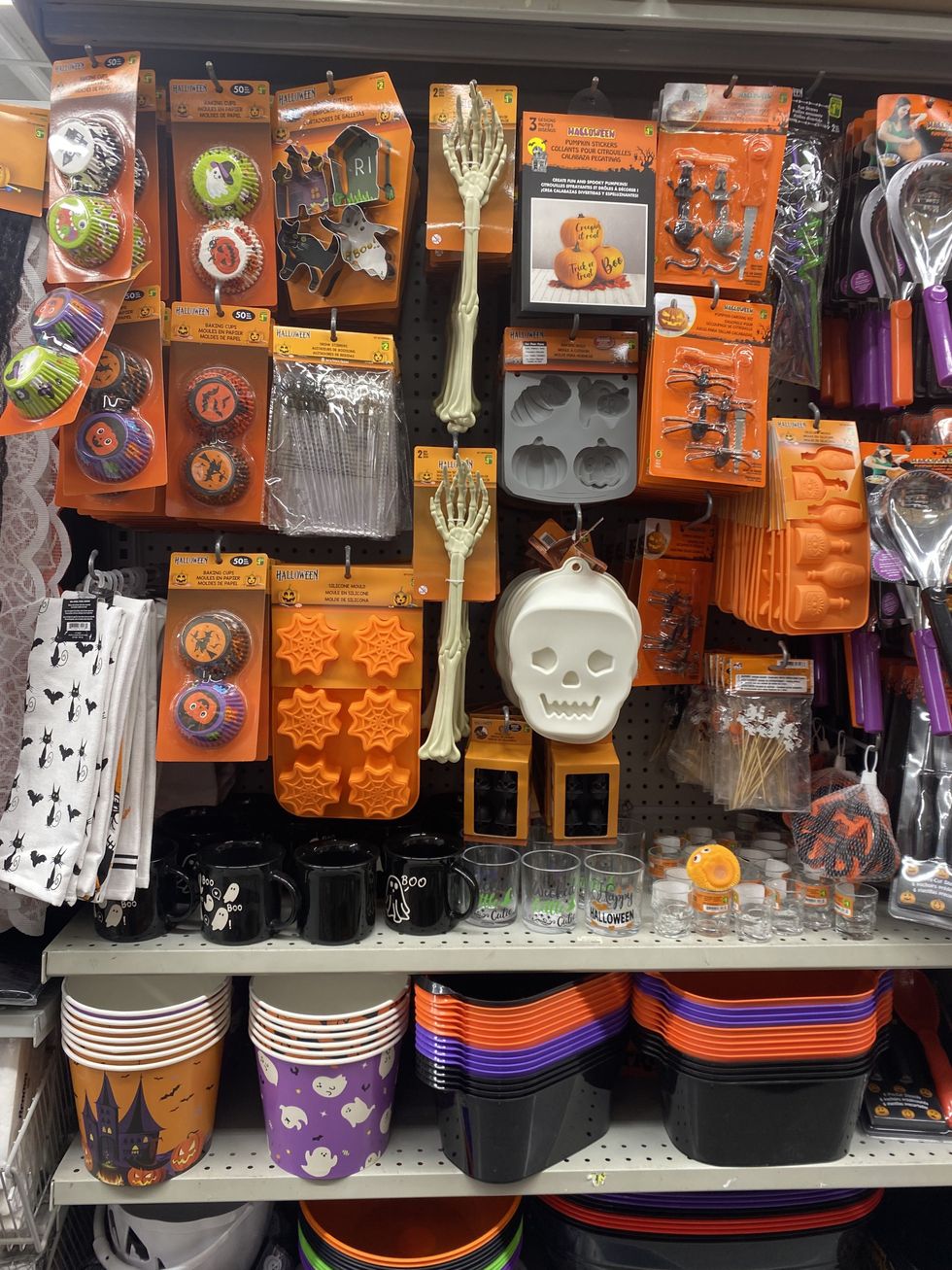 The Halloween decor section at Dollarama
