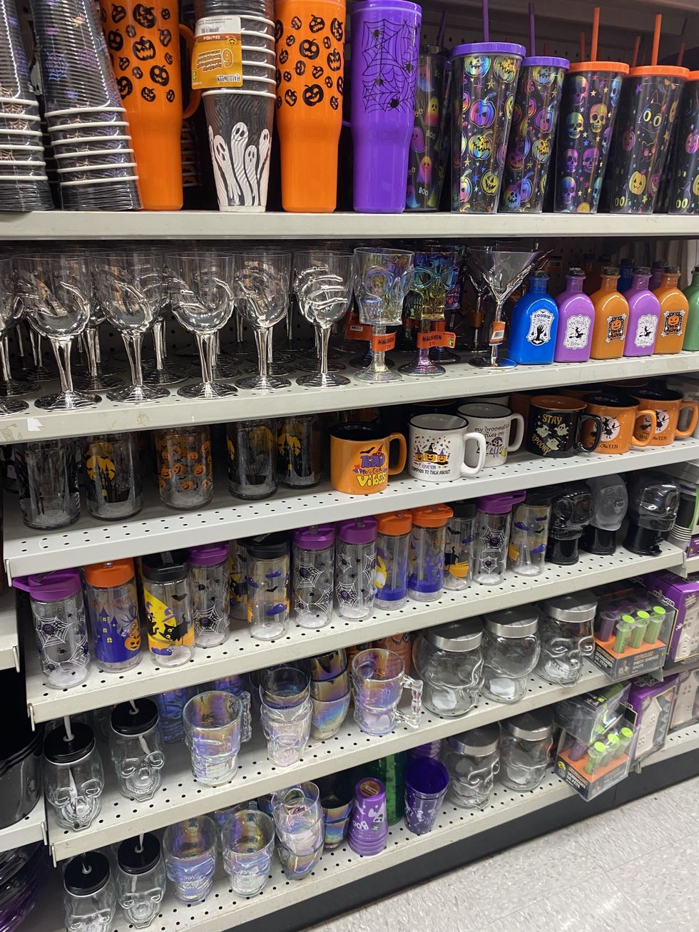 The Halloween decor section at Dollarama
