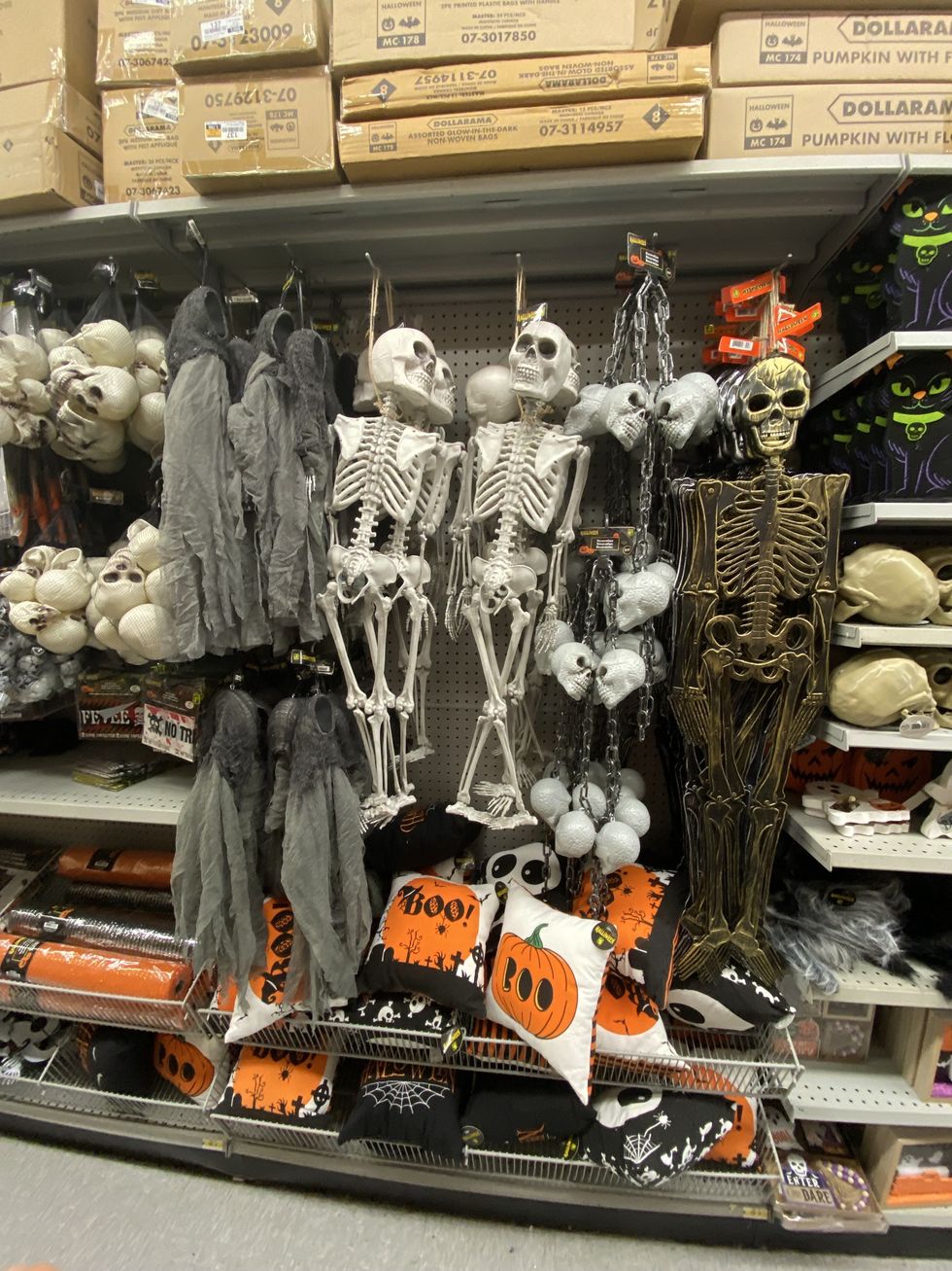 The Halloween decor section at Dollarama