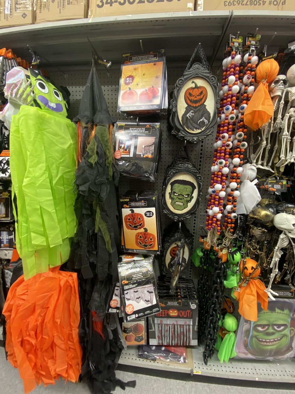 The Halloween decor section at Dollarama