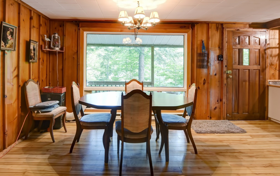 The home's dining area.