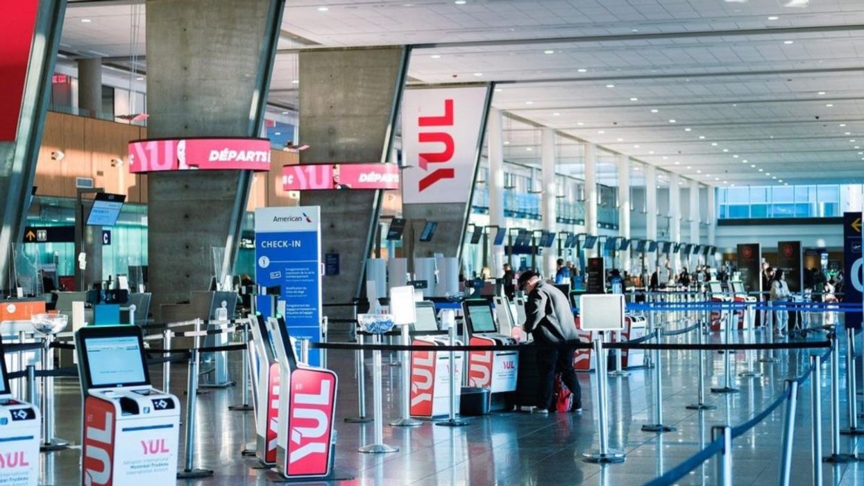 The inside of the Montreal airport.