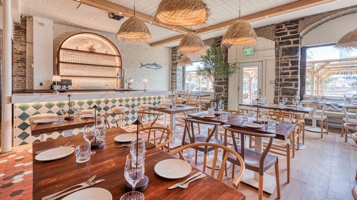 The interior of Montreal's newest Mediterranean restaurant in the Old Port: La Boqueria.