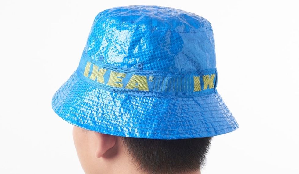 The KNORVA blue bucket hat from IKEA.