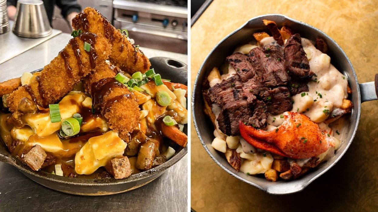The La Poutine Week creations from Montreal restaurants Jack Saloon and Maison Saint Paul.