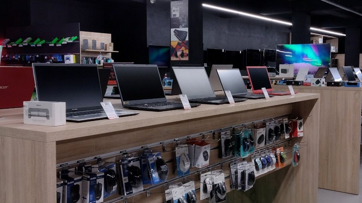 The laptop department of an electronics store.