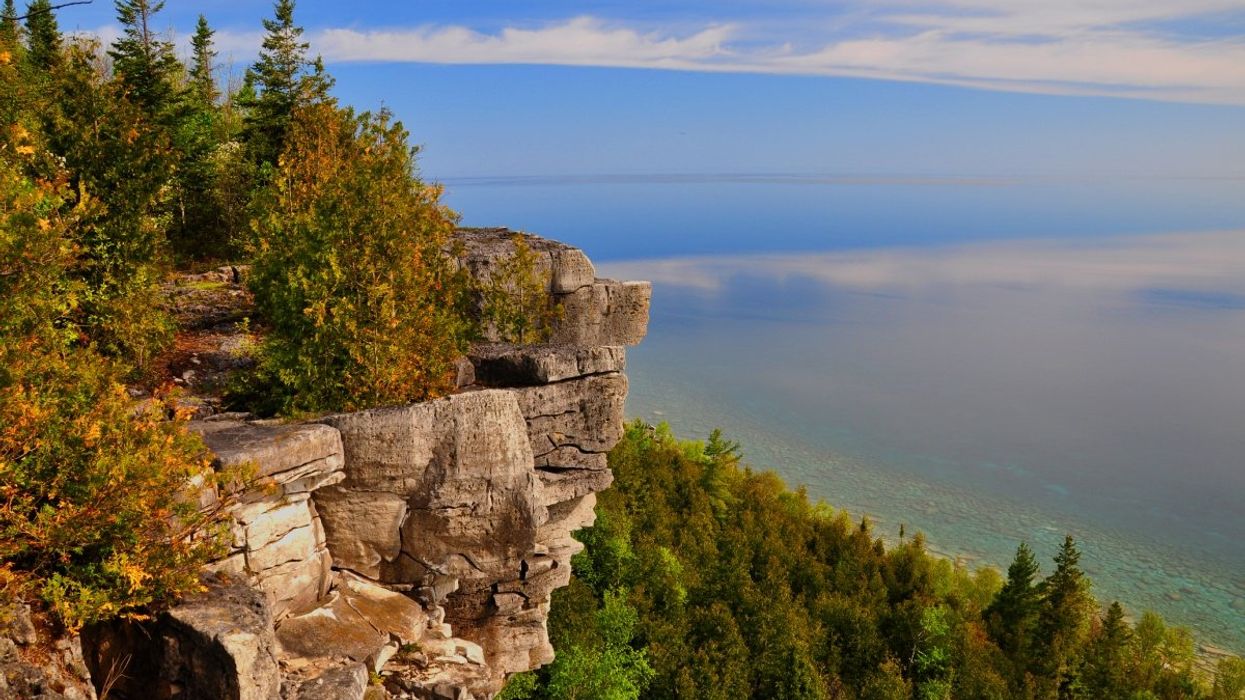 The Lion's Head lookout on the Bruce Trail in Ontario, Canada.