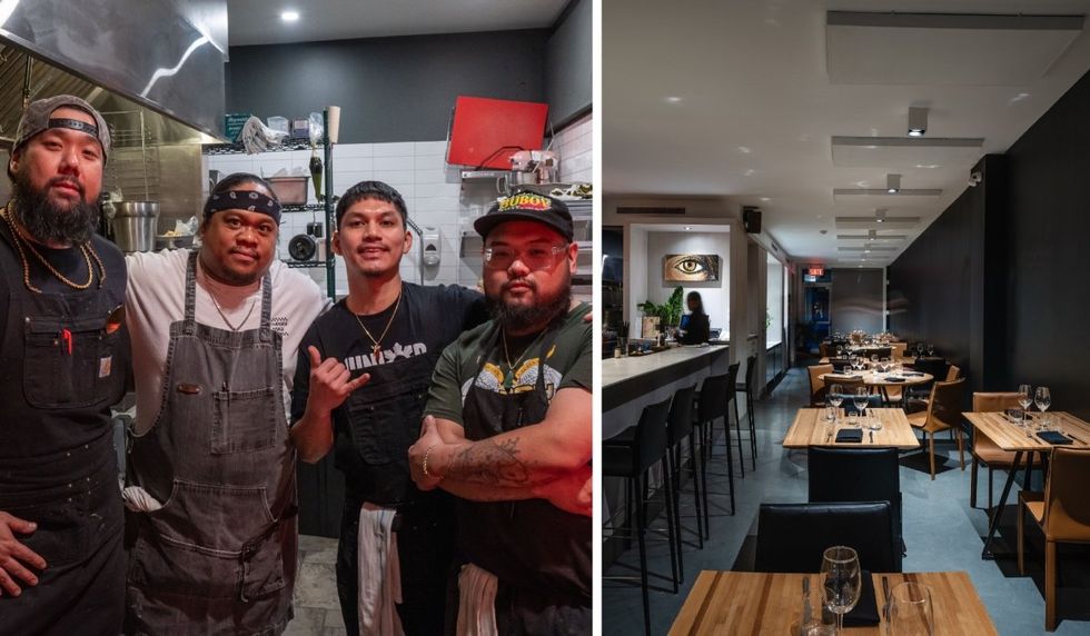 The masterminds behind Junjun. RIght: The interior of Montreal restaurant Junjun.