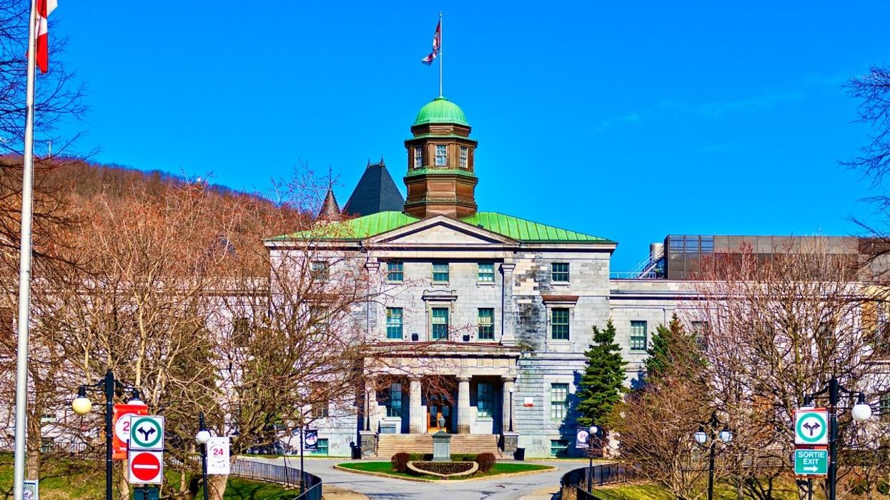 The McGill University campus during the fall in Montreal, Quebec.