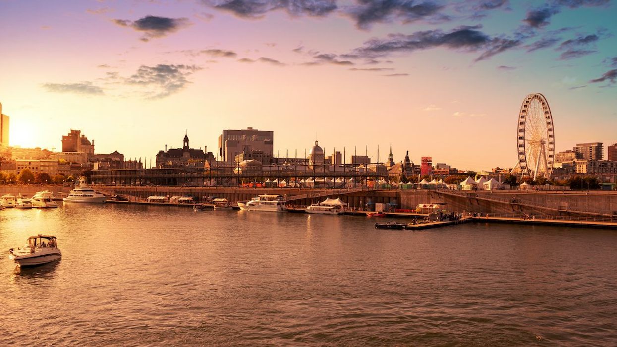 The Montreal Old Port at sunset.