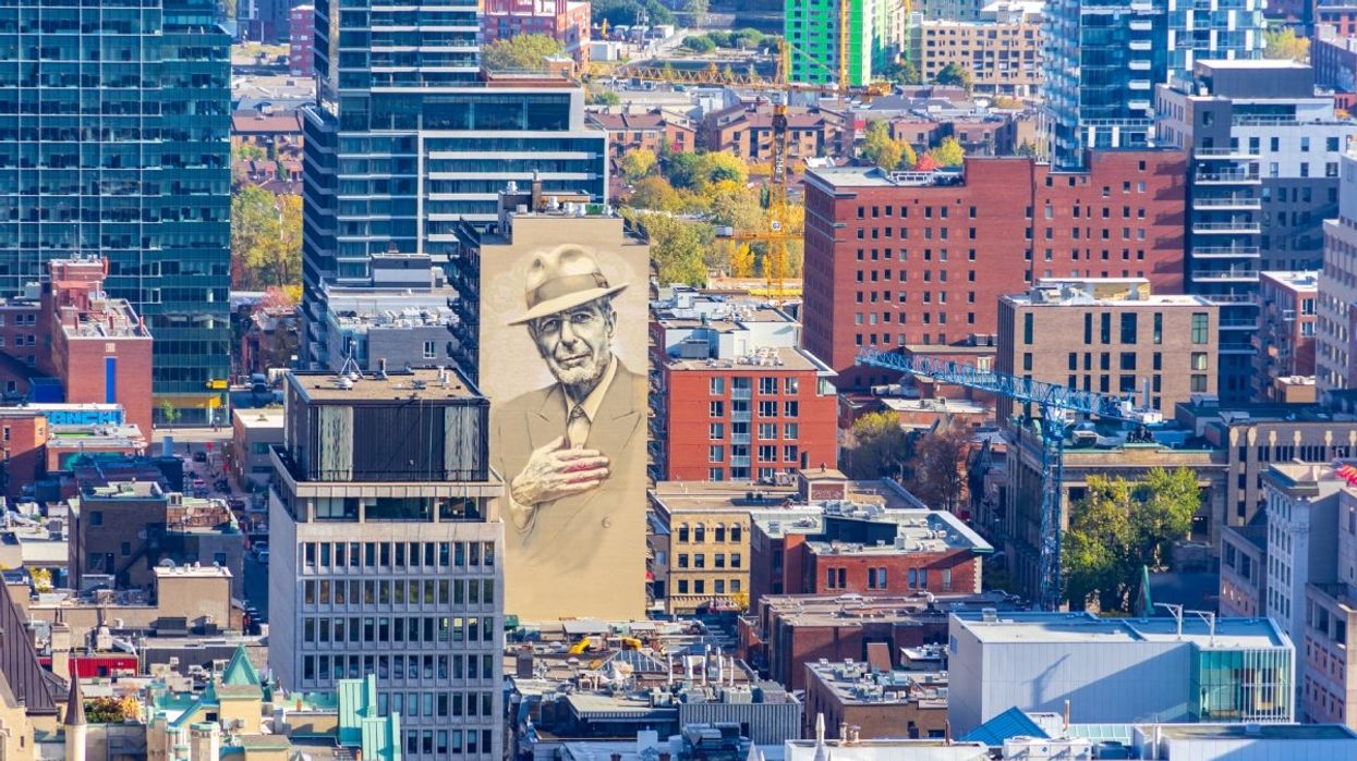 The Montreal skyline during the summertime from the Mont-Royal lookout.