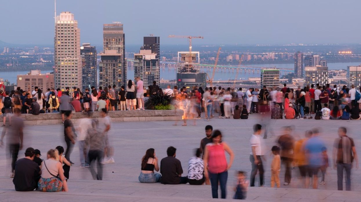 The Montreal skyline during the summertime.