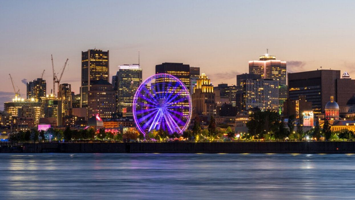 The Montreal skyline, featuring La Grande Roue and a view of downtown.
