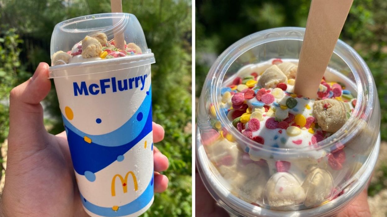 The new McDonald's Canada cookie dough confetti McFlurry.