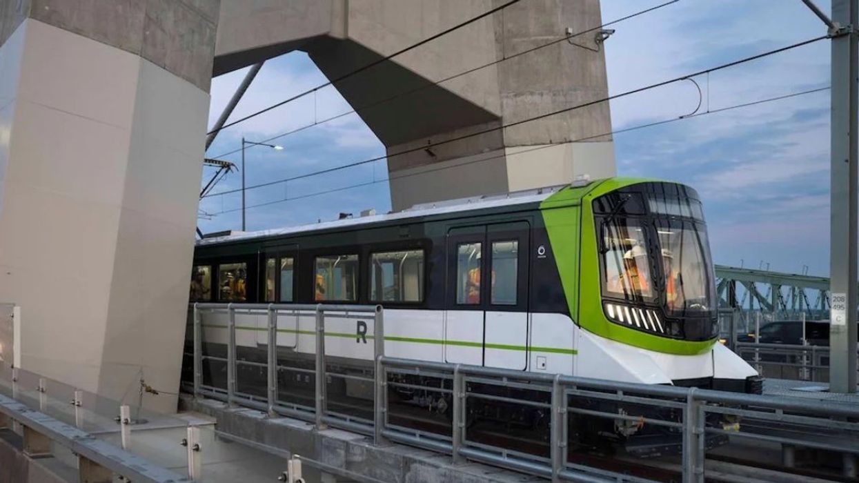 The new REM train running from Downtown Montreal to Brossard in the South Shore.