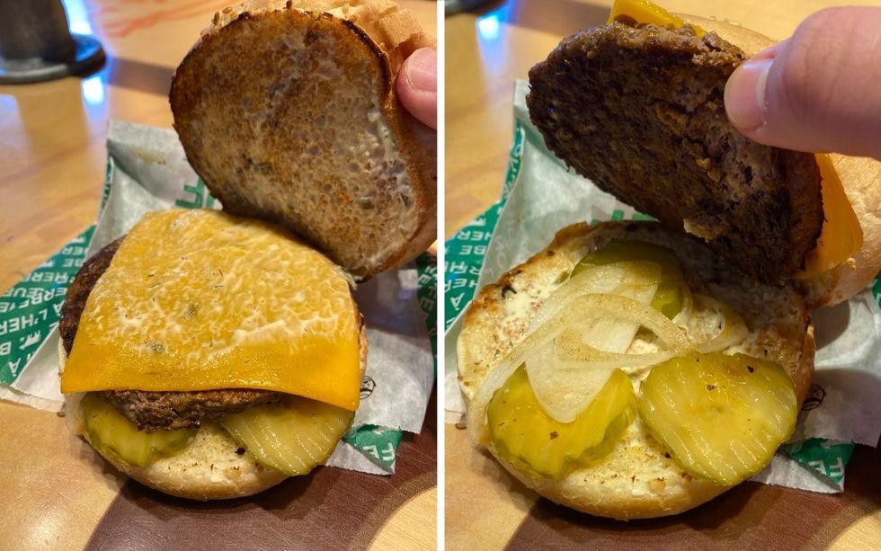 The new Spicy Dill Pickle Burger from A&W.