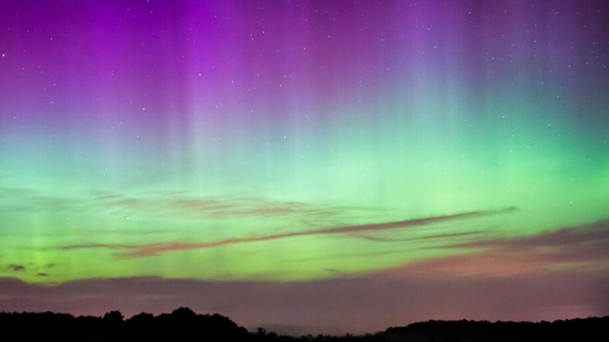 The northern lights, as seen from ground level.