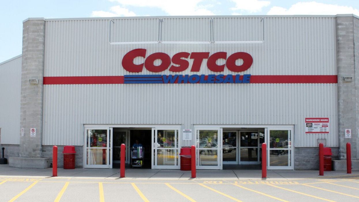 The outside of a Costco store.