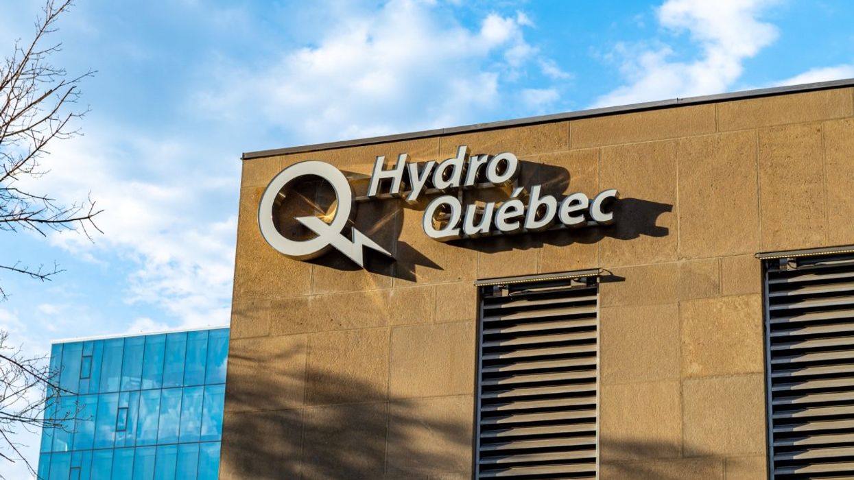The outside of the Hydro-Quebec headquarters.