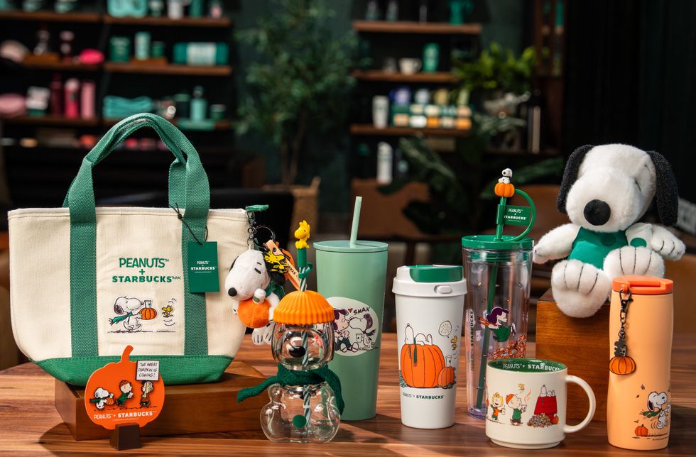 The Peanuts & Starbucks collection launches Sept. 15 and will be available while supplies last in participating Starbucks coffeehouses across Canada