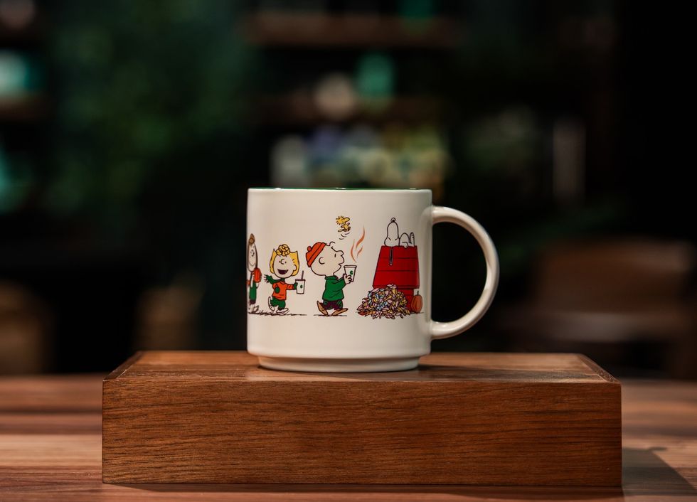 The Peanuts & Starbucks collection launches Sept. 15 and will be available while supplies last in participating Starbucks coffeehouses across Canada
