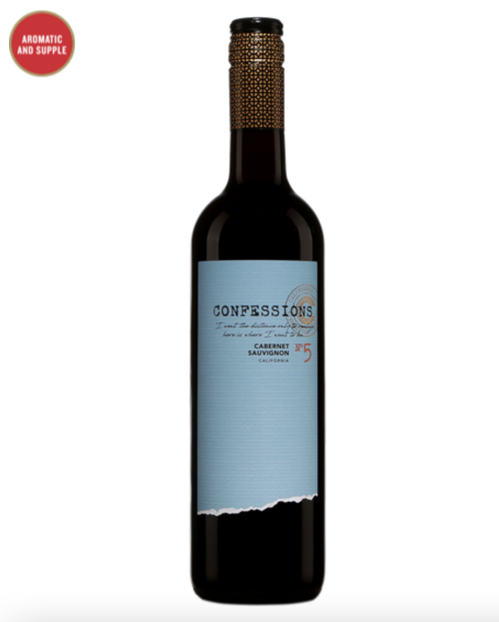 The product photo for Confessions Cabernet Sauvignon.