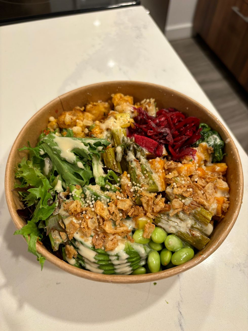 The Protein vegan pok\u00e9 bowl from NoFish in Montreal, Quebec