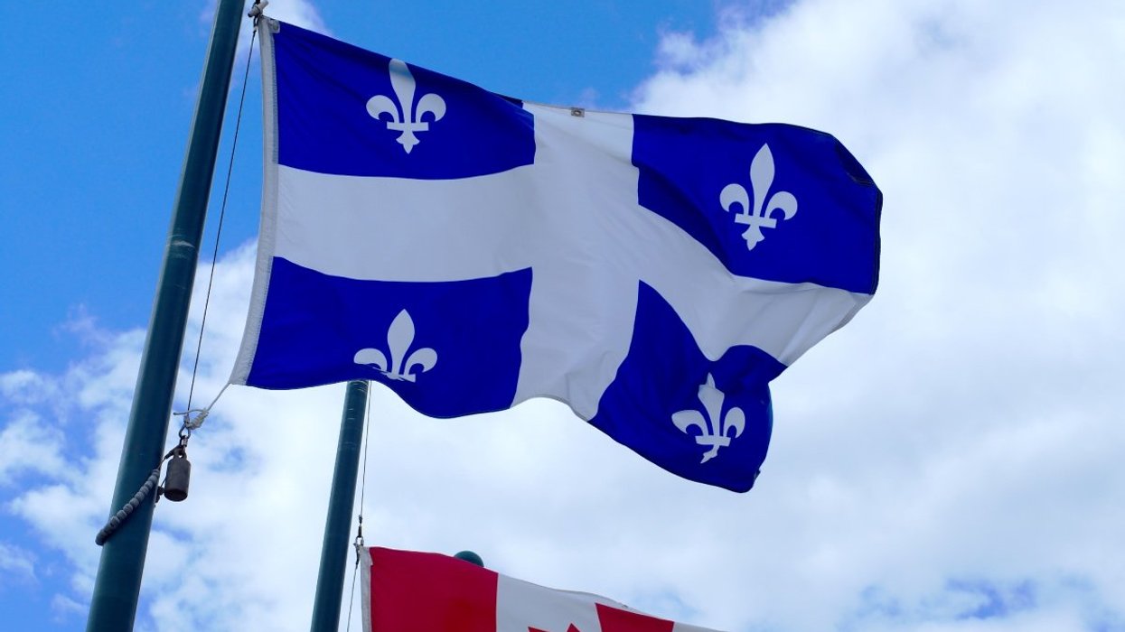 The Quebec flag.