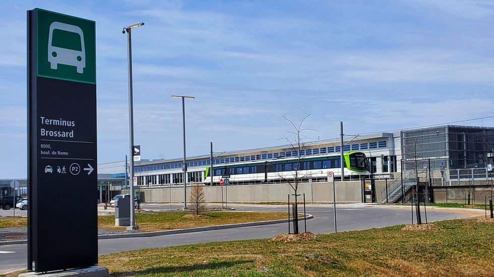 The REM at the Brossard station.