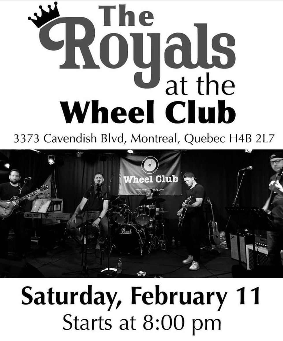 The Royals at The Wheel Club poster.