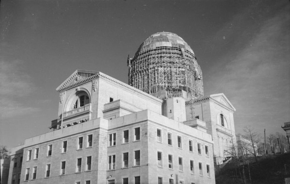 The Saint Joseph's Oratory cuts an imposing figure as the dome for the cathedral.