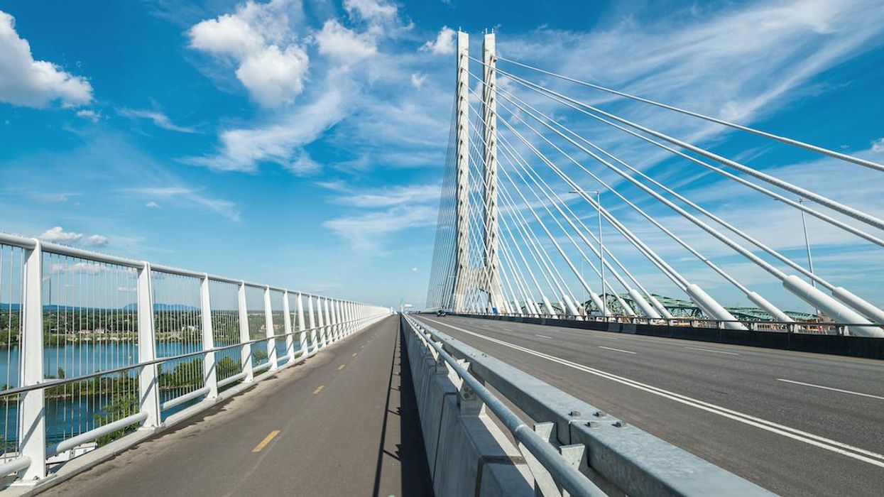 The Samuel de Champlain Bridge linking Montreal and the South Shore.