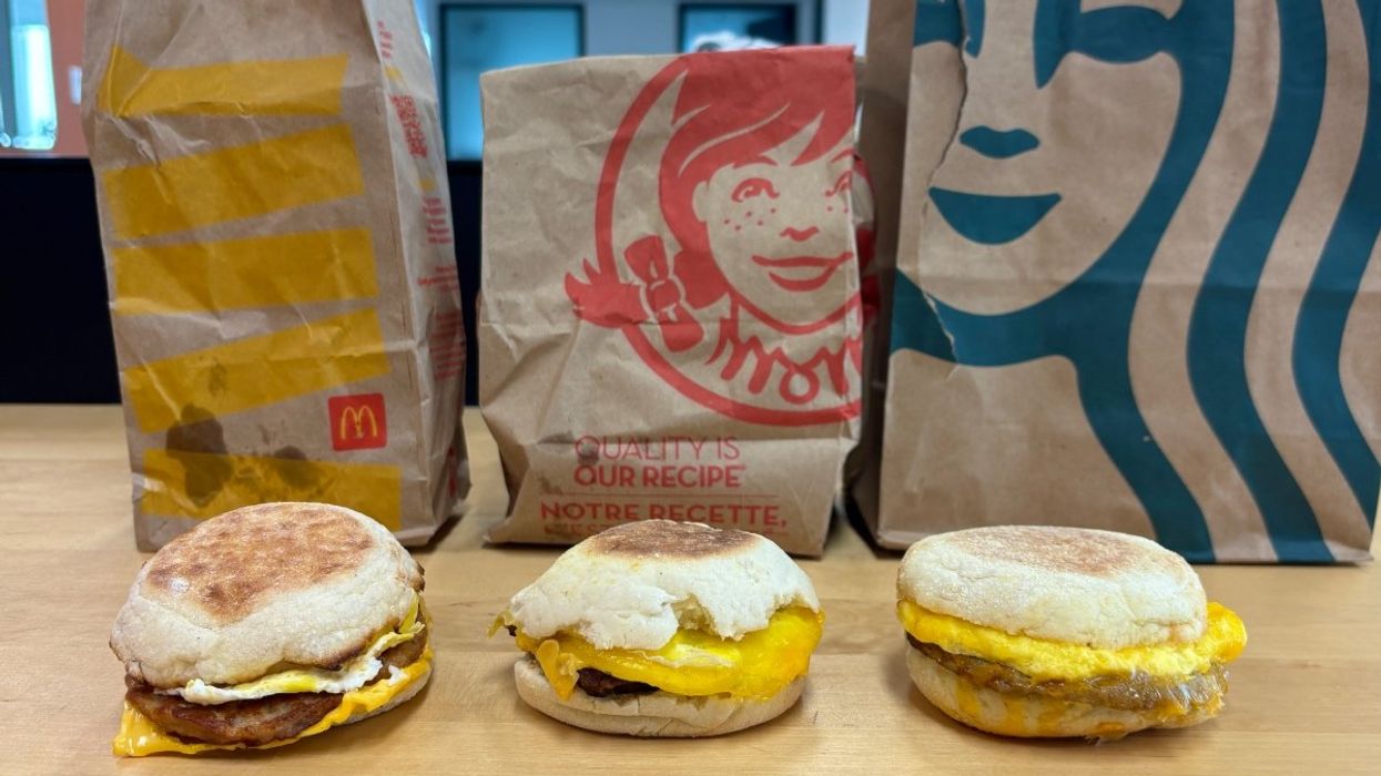 The sausage, egg and cheese breakfast sandwich from McDonald's, Wendy's and Starbucks.