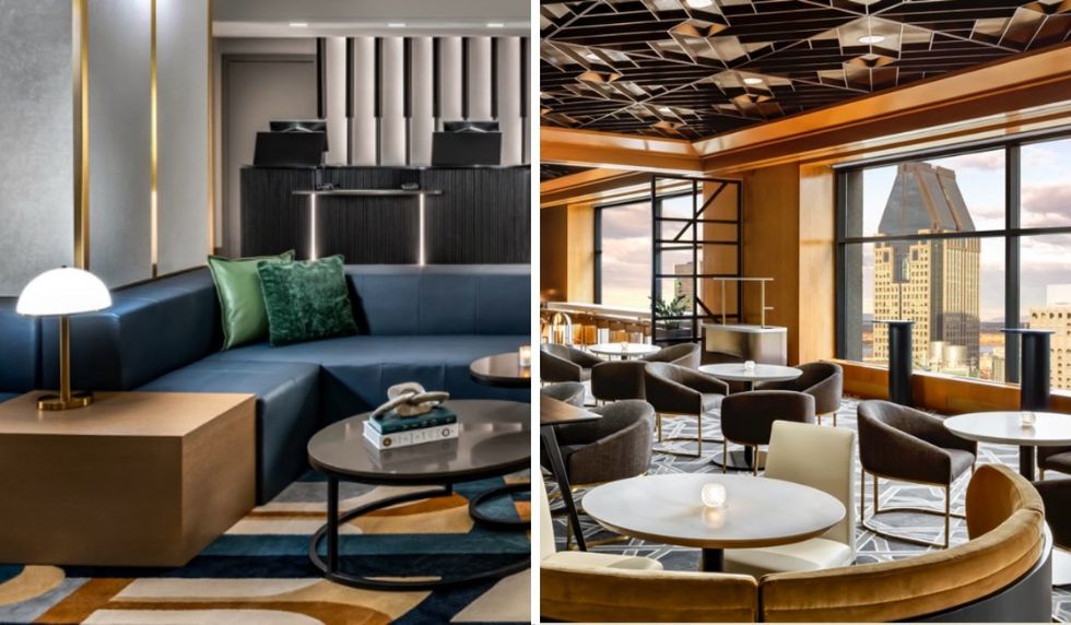 The Sheraton Club Lounge located inisde the Sheraton Montreal Hotel.