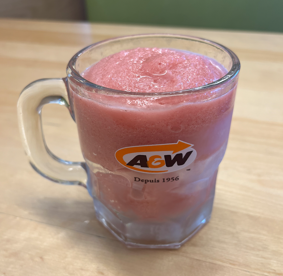 The strawberry lemonade from A&W.