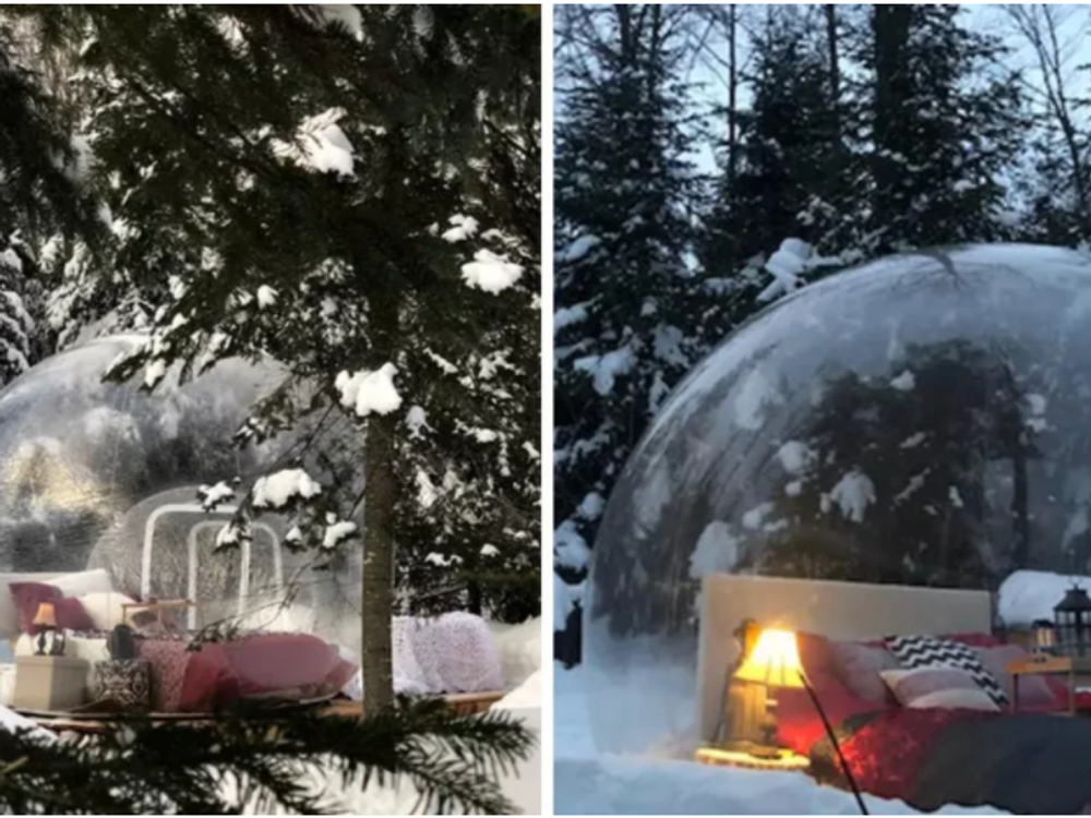 Bubble sales tent winter