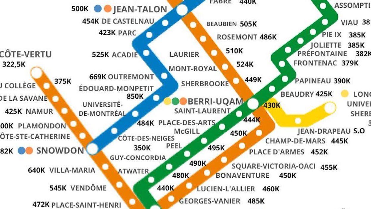 This Montreal Metro Map Shows The Median Condo Price Around Every Station In 2021