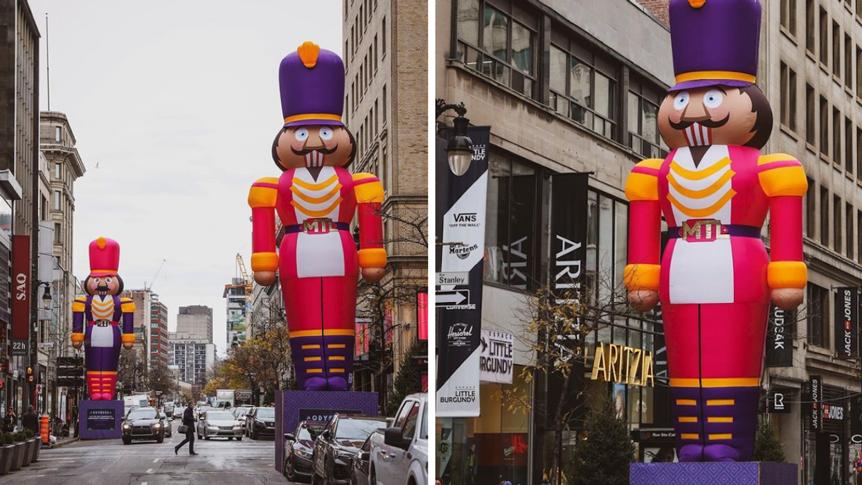 Those Giant Nutcrackers Are Back On Ste Catherine They Still