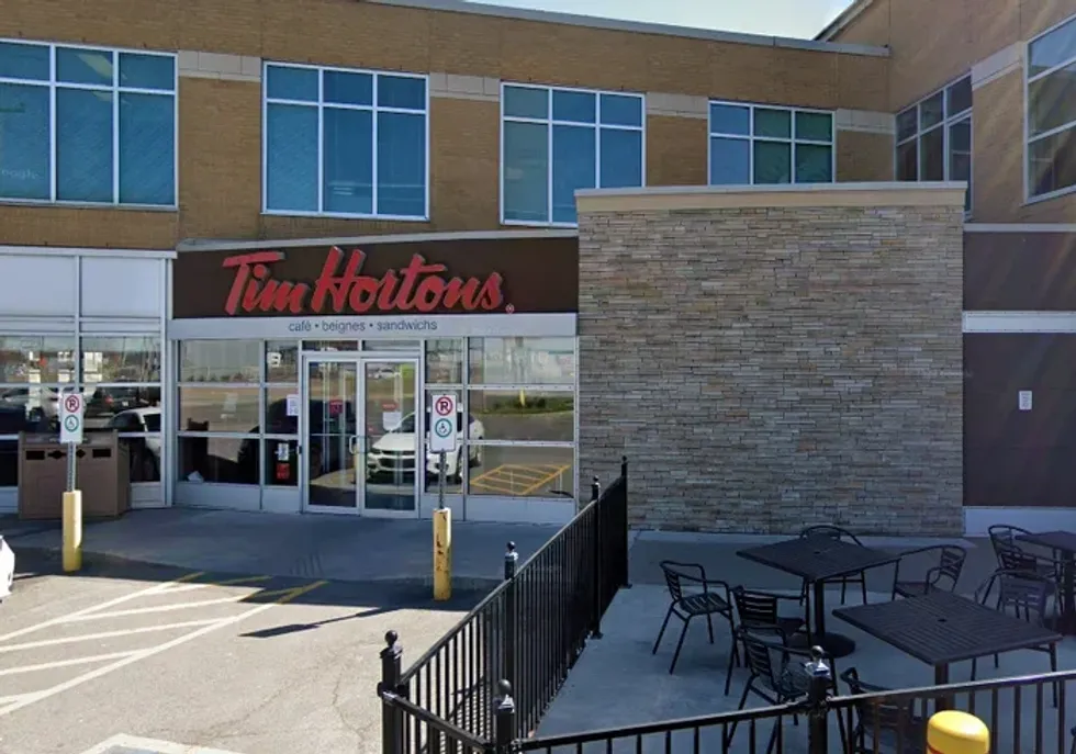 Tim Hortons restaurant on chemin C\u00f4te-de-Liesse in Montreal.