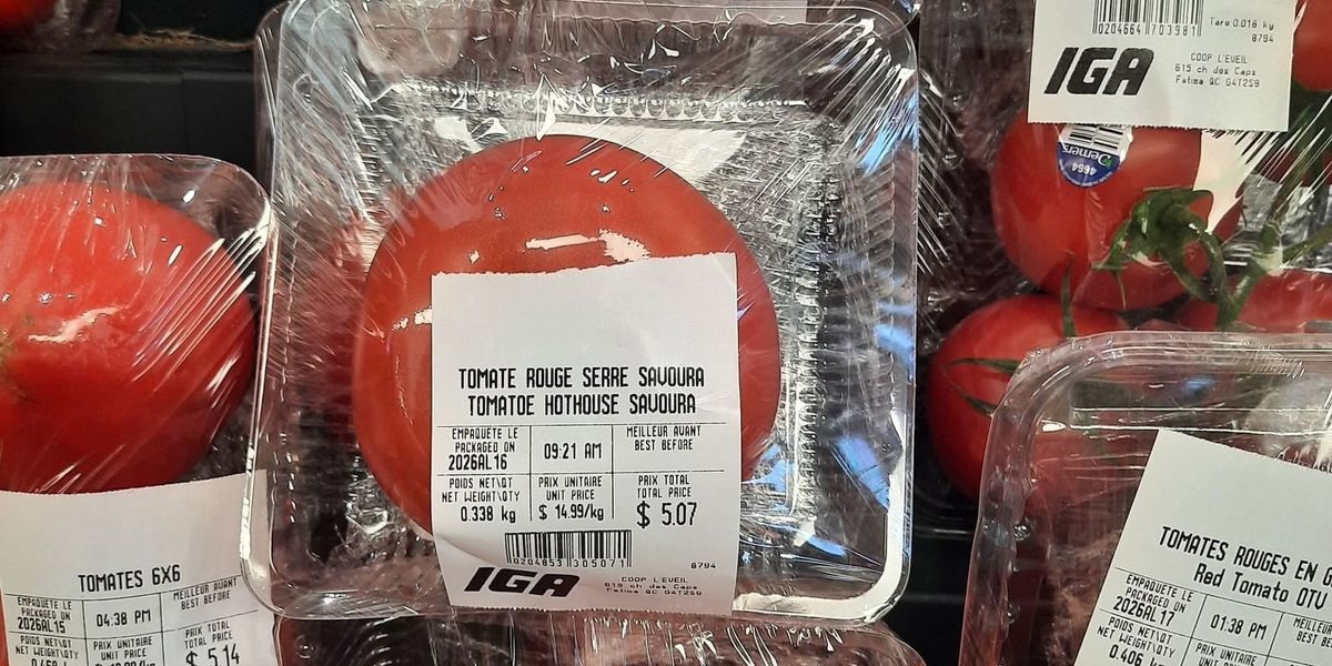 A Quebec IGA is charging for an individually-packed tomato and people are losing it A Quebec IGA is charging for an individually-packed tomato and people are losing it