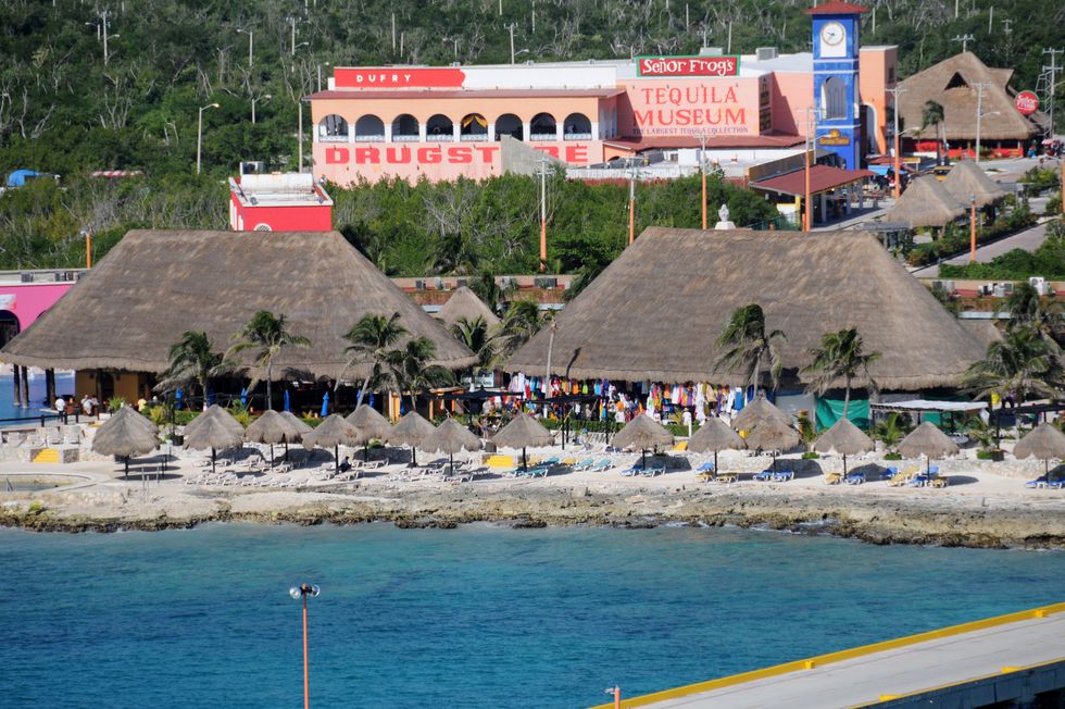 Tourist pier in Costa Maya, Mexico.