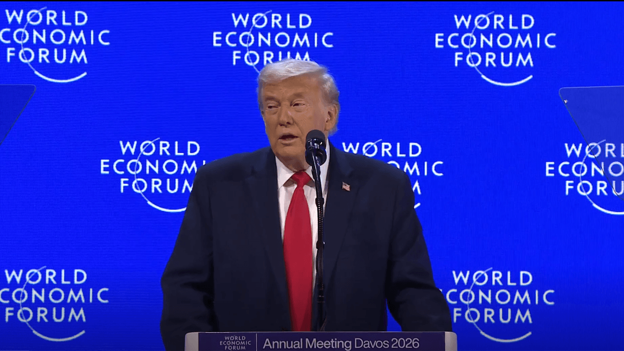 Trump gives a speech at the WEF (2026).