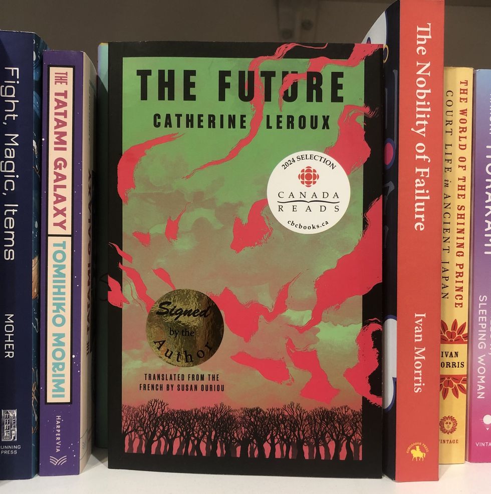 \u200b"The Future" by Catherine Leroux on a bookshelf.